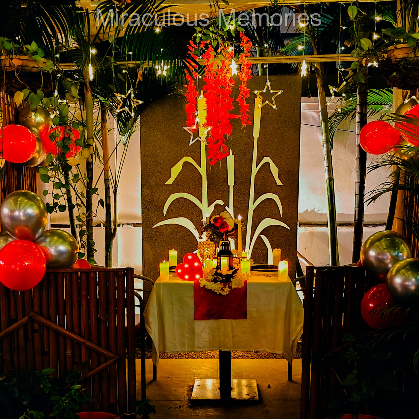 Romantic candle light dinner setup at Bel Posto Cafe in Hyderabad for couples celebrating birthdays or anniversaries.