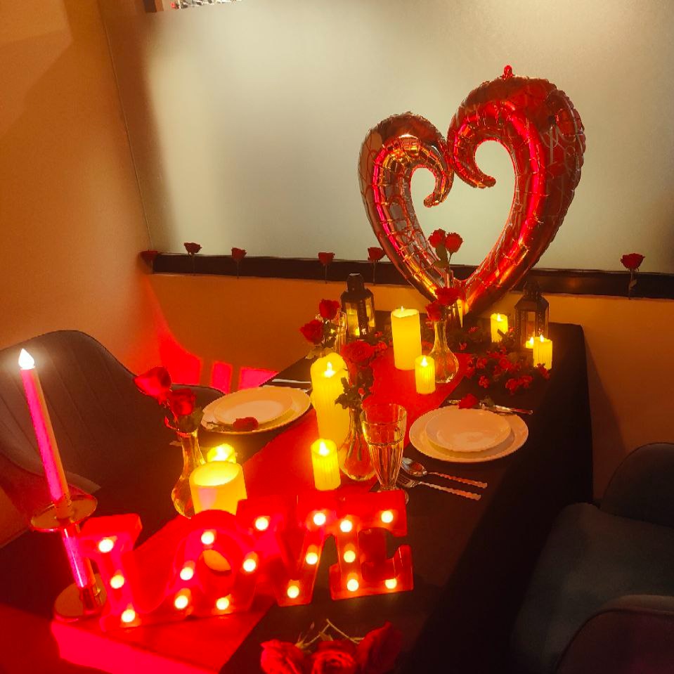 Private Glass Cabin Candle Light Dinner at Jubilee Hills, Hyderabad