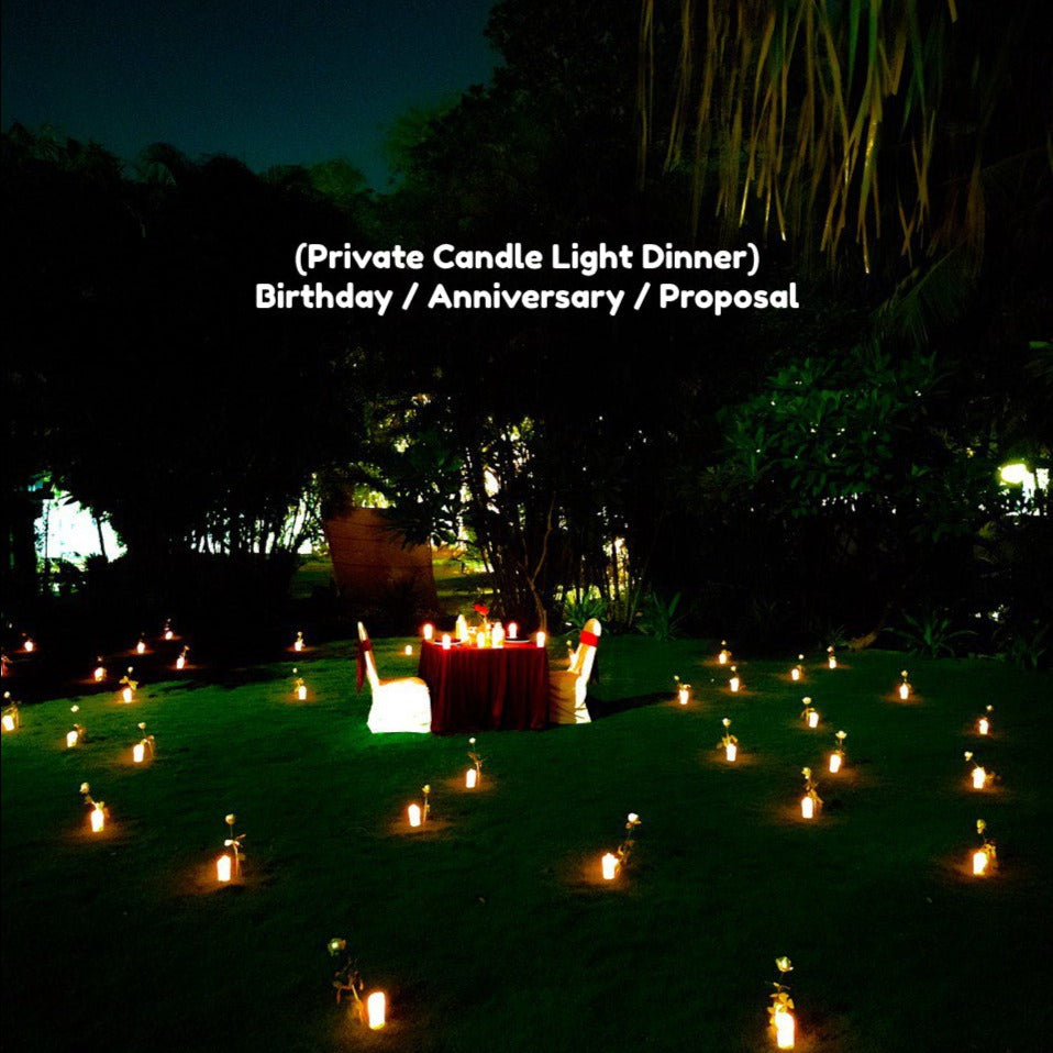 Private Open Air Candle Light Dinner in Hyderabad for Birthday / Anniversary