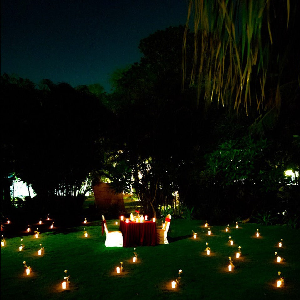 Private Open Air Candle Light Dinner in Hyderabad for Birthday / Anniversary