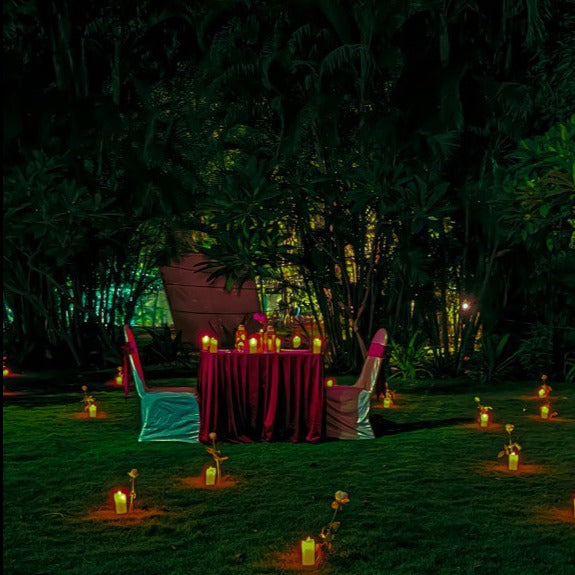 Private Open Air Candle Light Dinner in Hyderabad for Birthday / Anniversary